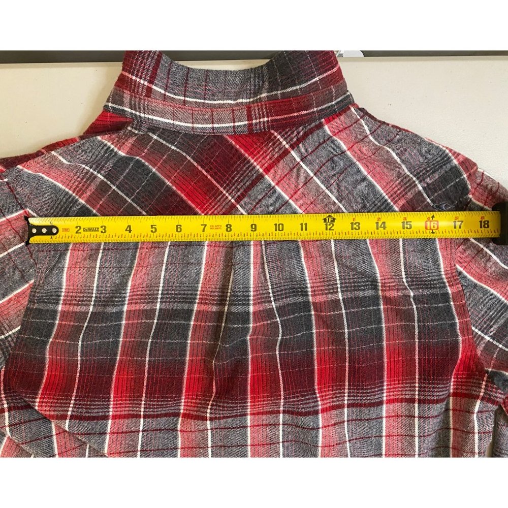 O'Neill Plaid Flannel Shirt Size L 90s Long Sleeve Grunge‎ Surf Skateboard Cali - Picture 15 of 16